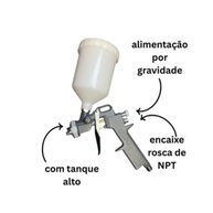 Kit Pistola de Pintura por Gravidade 600ml com 3 Bicos - 1,2mm, 1,5mm e 1,8mm - imagem 4