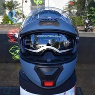 Capacete Robocop Masculino Bieffe B-Dynamic Cinza Fosco: Segurança e Estilo para Sua Pilotagem - imagem 3
