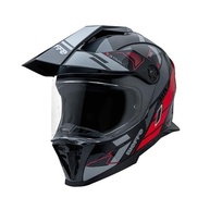 Capacete Moto Bieffe B-Trail Conquest Preto Vermelho com Óculos Interno - Segurança e Estilo - imagem 4