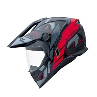 Capacete Moto Bieffe B-Trail Conquest Preto Vermelho com Óculos Interno - Segurança e Estilo - imagem 5
