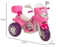 Moto Elétrica Biemme Sprint Turbo Rosa 12V com Capacete - Diversão Segura para Crianças! - imagem 4