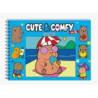 Livro de Colorir Adulto Cute & Comfy Série BIG - Capivaras | Capa Holográfica - imagem 2