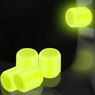 Conjunto 4 Tampas de Válvula Amarelo Fluorescente para Moto, Bike e Carro - imagem 3