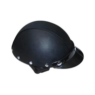 Capacete Coquinho Couro Preto: Estilo e Proteção para Moto e Bike - imagem 2