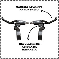 Manetes de Freio V-brake em Alumínio GTA: Segurança e Controle na Sua Bike - imagem 2