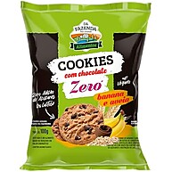 Cookies Banana Aveia Chocolate Zero Açúcar BIOSOFT 100g - imagem 1