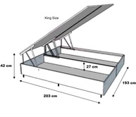 Cama Báu Box Base King Size Bipartido Suede Cinza com Pistão a Gás – Conforto e Estilo para o Seu Quarto - imagem 3