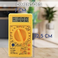 Multímetro Digital Profissional Portátil Corrente Ac + Dc Tensão 200M~600V Bateria 9V Teste com Bipe - imagem 5