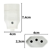 Conjunto 2 Adaptadores Tomada Fêmea Bipolar com Terra 10A 250V Premium DUPIN - Segurança e Praticidade - imagem 4