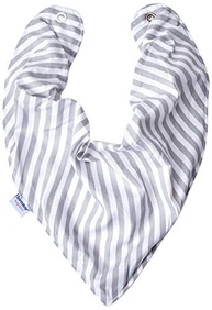 Biramar Baby Babador Bandana Listrado Cinza - Estilo e Conforto para Bebês - imagem 3