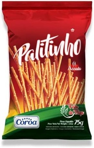 Coroa Biscoito Palitinho Com Sal 75G Alimentos Biscoito Salgado Assado Palitinho Vermelho Levemente Salgado Feito De Trigo Biscoitos Deliciosos Desde 1908 - imagem 1