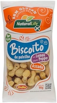 Biscoito de Polvilho Natural Life - Sabor Lemon Pepper - Sem Glúten - Vegano - 90g - imagem 1