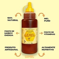 Mel Puro Abelha Europa Flores de Silvestre Florada Natural Bisnaga Embalagem 1Kg Bico Dosador Lemel - imagem 3