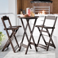 Bistrô Dobrável: Mesa + 2 Banquetas para Pequenos Espaços - imagem 1