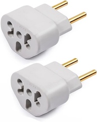Kit 2 Adaptadores de Tomada Universal 10A/20A Bivolt 110V/220V - T Bob Love - imagem 1