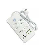 Régua de Energia Premium: 6 Tomadas + 4 USB, Proteção contra Raios e Sobrecarga | 2m Bivolt 2500W - imagem 2