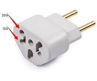 Kit 2 Adaptadores de Tomada Universal 10A/20A Bivolt 110V/220V - Plug Benjamin T Bob Love - imagem 3