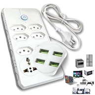 Extensão Elétrica 7 Tomadas + 4 USB: Carregamento Rápido e Proteção Bivolt - imagem 2