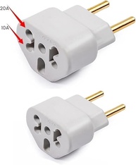 Kit 3 Adaptadores de Tomada Universal Plug 10A/20A Bivolt 110V/220V - Segurança e Compatibilidade - imagem 5
