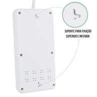 Régua Filtro de Linha 7 Tomadas + 4 USB Bivolt Lehmox: Proteção e Conexão para Seus Eletrônicos - imagem 5