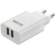 Carregador Elgin 2 Portas USB 5V 10W Bivolt Branco: Energia Rápida e Segura para Seus Dispositivos - imagem 1