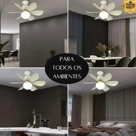 Ventilador de Teto com LED e Controle Remoto – Ultra Silencioso 30dB, Bivolt com Timer - imagem 4