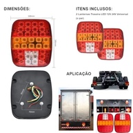 Lanterna Traseira LED Universal Caminhão/Carreta Bivolt 4 em 1 - Segurança e Visibilidade Máxima - imagem 5