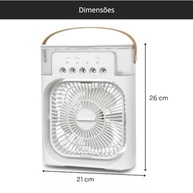 Mini Ar Condicionado Portátil USB com Umidificador e LED - Bivolt 110V/220V - imagem 2