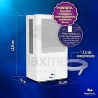 Desumidificador Portátil Pure Ion Antimofo Max 3L - Silencioso, Bivolt, Timer - imagem 3