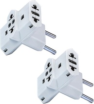 KIT 2x Adaptador Tomada T 3 Entradas Bivolt 10A 250V Plug Fino - Mais Conexões! - imagem 1