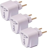Kit 3 Adaptadores de Tomada Universal: Europa/UK para Brasil 10A 250V Bivolt - Viagens sem Limites! - imagem 2