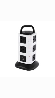 Torre de Tomadas Bivolt com 11 Saídas Universais e 2 USB: Organize e Carregue Tudo! - imagem 1