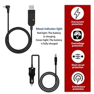 Carregador Baofeng USB e Veicular 2.5mm para Baterias BL-5L, BL-8 (3800mAh) - UV-5R, UV-82, AR-152 - imagem 3