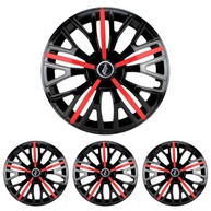 Jogo de Calotas Triton Sport Black Red Aro 14 para Citroën C3, C4, Aircross, C5, Xsara, Berlingo + Selo Resinado - imagem 2