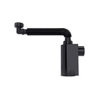 Sifão Universal de Parede Preto Compacto com Copo de Limpeza – Blukit Linha Black - imagem 2
