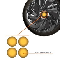 Jogo de Calotas Nitro Black Aro 13 para Chevrolet Onix, Prisma, Corsa, Celta, Montana, Agile, Cobalt, Meriva, Spin, Astra + Selo Resinado - imagem 3
