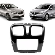 Moldura 2 Din Black Piano para Renault Logan e Sandero 2016-2018 - Tela 7 Polegadas - imagem 2