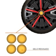 Calota Esportiva Triton Sport Black Red Aro 14 - Onix, Prisma, Corsa e Mais | Elitte Motors - imagem 3