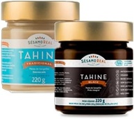 Kit 2 Tahine Sésamo Real 220g: Tradicional, Black - imagem 1