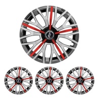 Jogo de Calotas Triton Sport Black Silver Red Aro 13 para Toyota Etios, Corolla, Yaris e Prius + Selo Resinado - imagem 2