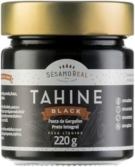 Pasta de Gergelim Preto Integral Tahine Black 220g Alimentação Saudável Saboroso Puro Fitness Acompanhamento Finaliza Pratos Sésamo Real - imagem 3