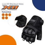 Luva X11 Blackout2 Meio Dedo: Conforto e Segurança para Motociclistas | Masculina e Feminina - imagem 5