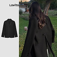 Blazer Casual Feminino com Laço nas Costas - Lovito Verão - imagem 1