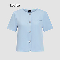 Blazer Casual Lovito para Mulheres: Estilo e Conforto com Botões - imagem 1