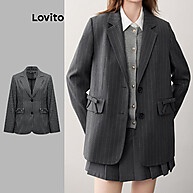 Blazer Listrado Lovito: Estilo Casual e Moderno - imagem 1