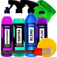 Kit Completo Vonixx para Detalhamento Automotivo: Carnaúba Blend, Sintra Fast, V-Floc, Restaurax e Acessórios Karbox - imagem 1