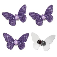 Tampas de Válvula Borboleta Bling Diamond para Carro - Proteção e Estilo Roxo - imagem 1