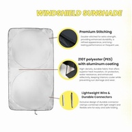 Protetor Solar Kinder Fluff para Para-brisa: Bloqueio UV Certificado e Design Dobrável (P - 150x72cm) - imagem 4