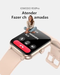 Smartwatch Feminino Rosa: Chamadas Bluetooth, 100+ Esportes, Tela 1.85" HD e 2 Pulseiras - imagem 4