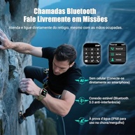 Smartwatch Militar 2.01" IP68: Bateria 900mAh (20+ Dias), Lanterna, Bússola e Chamadas Bluetooth - imagem 5